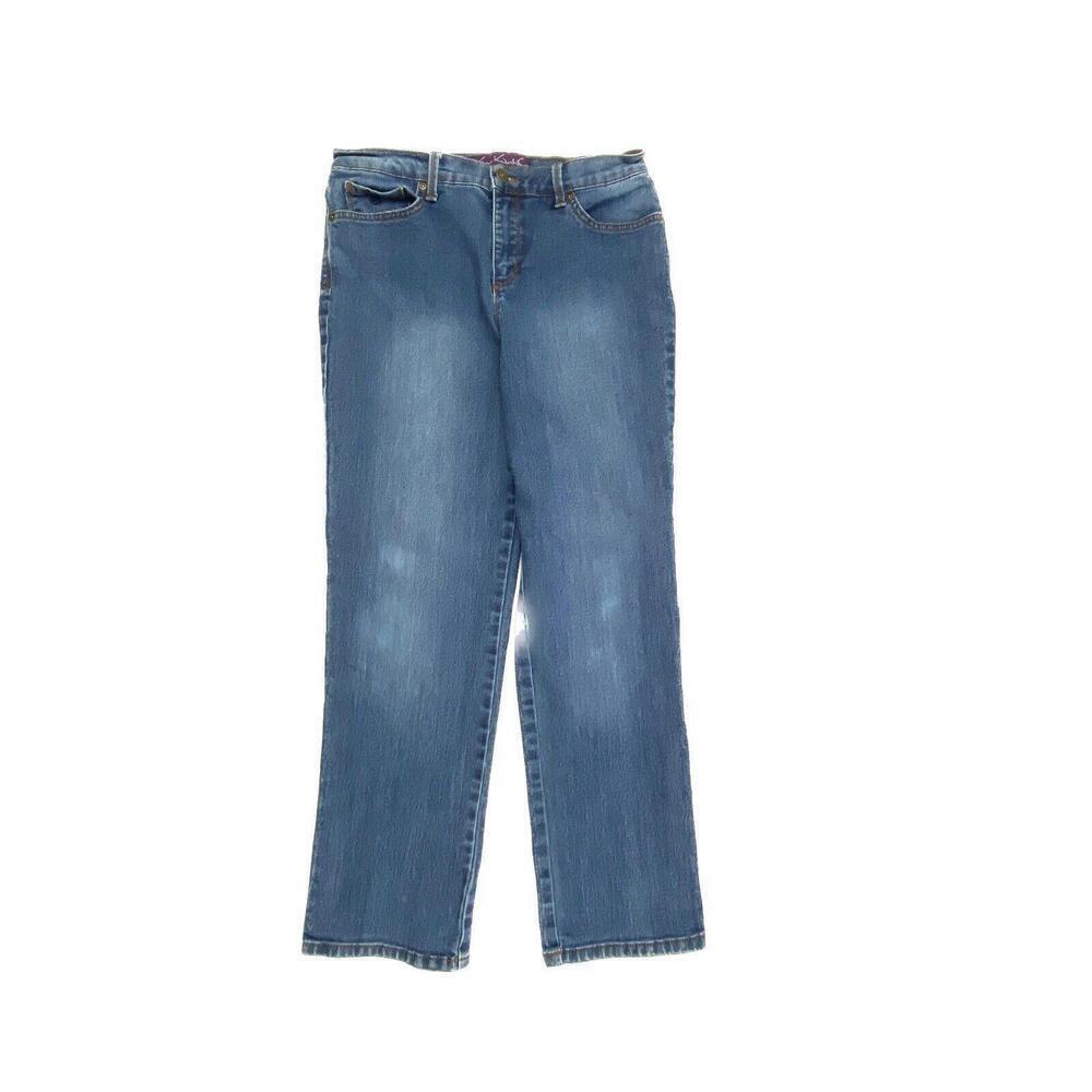 Gloria Vanderbilt Amanda Straight Leg Women's size 8 Medium Wash Blue Denim Jean